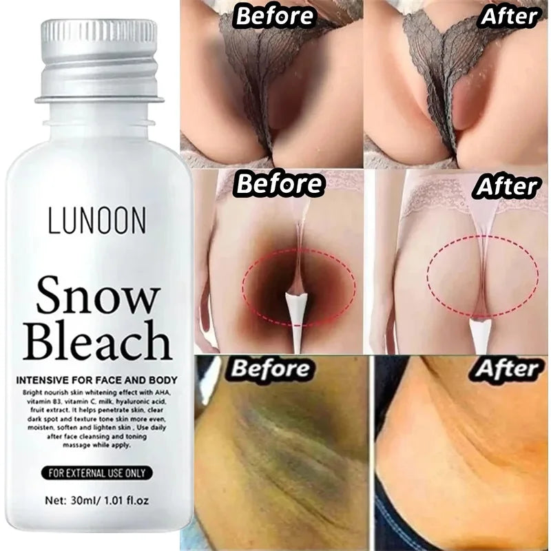 Creme clareador de pele íntimo - Lunoon - Snow Bleach