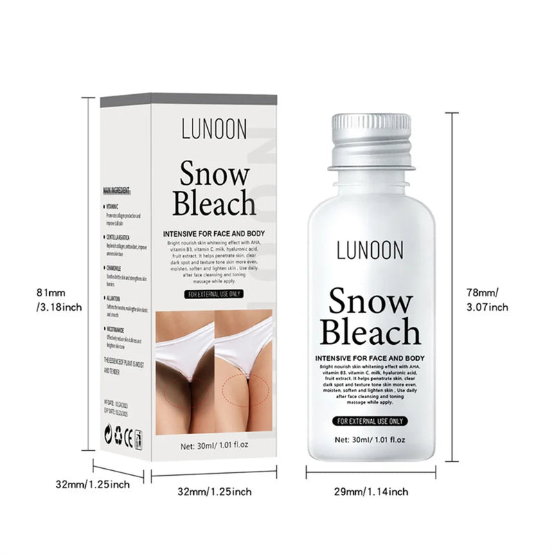 Creme clareador de pele íntimo - Lunoon - Snow Bleach